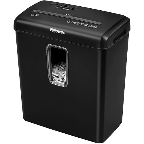 Fellowes Powershred P-30C 6-Sheet Cross-Cut(4-Gallon bin) Deskside Paper Shredder, Black