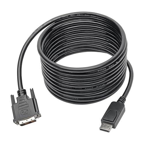 Tripp Lite DisplayPort to DVI-D Adapter Converter Cable DP with Latches, M/M 1080p at 60Hz 15ft 15'