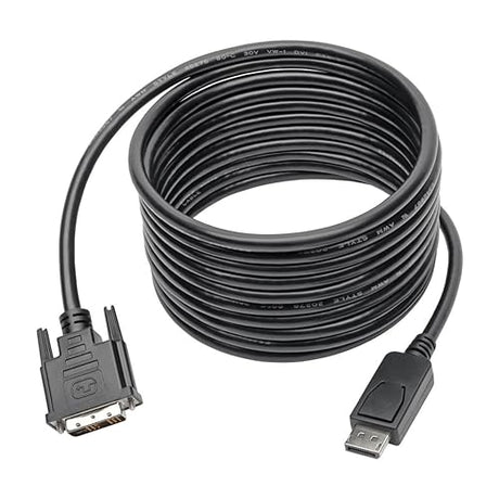 Tripp Lite DisplayPort to DVI-D Adapter Converter Cable DP with Latches, M/M 1080p at 60Hz 15ft 15'