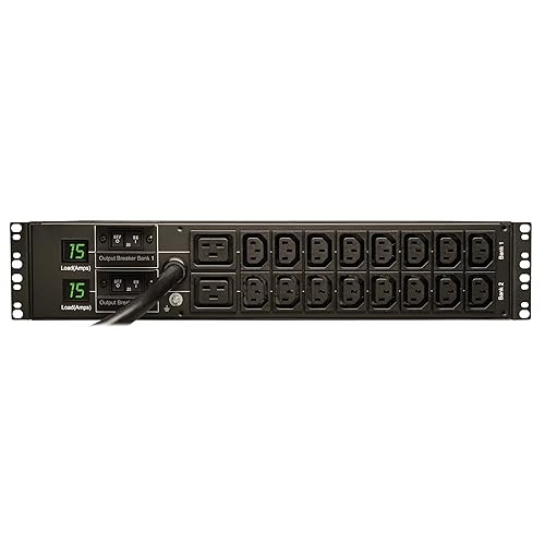 Tripp Lite PDU Metered 16 C13 2 C19 Outlets 208/240V 5.8kW L6-30P 2URM TAA (PDUMH30HV6)