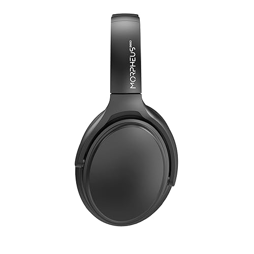 Morpheus 360 Krave ANC Bluetooth Headphones, Over-Ear Headphones, 55-Hour Playtime, USB Type C Fast Charging, Soft Leather Padding, Swivel Ear Cups, Travel Case - Black, HP9350HD