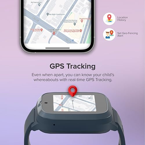 myFirst Fone S3+ (North America Version) Kids Smartwatch for Boys Girls with Unlimited Data eSIM, GPS Tracker, Video Voice Call, 2MP Camera (Space Blue)