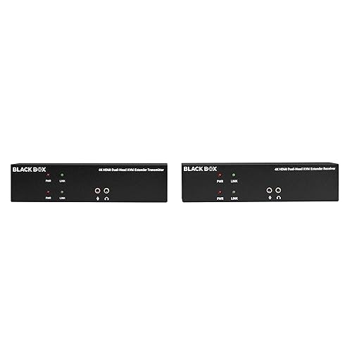 Black Box KVM Extender Over CATx - 4K, DH, HDMI, USB 2.0, Serial, Audio