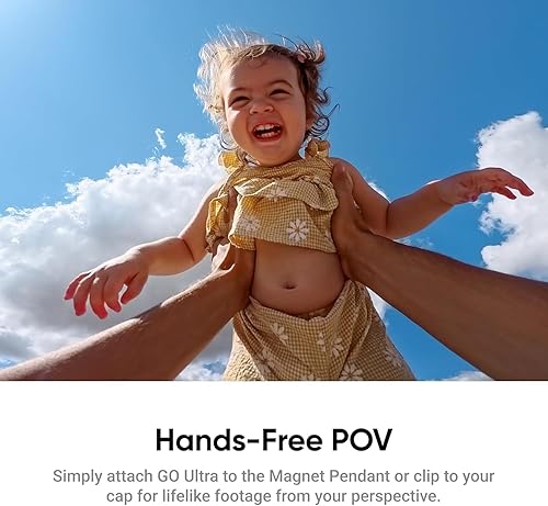 Insta360 GO Ultra Standard Bundle Midnight Black - Tiny Mighty Hands-Free 4K Cam, Lightweight, Low Light Excellence, Mount Anywhere, FlowState Stabilization, 200 Min Battery Life