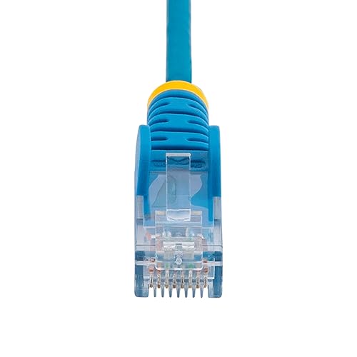 StarTech.com 4ft Blue Slim CAT6 Ethernet Cable, Snagless RJ45, LSZH, 28AWG Pure Bare Copper, Slim Network Patch Cable/Cord