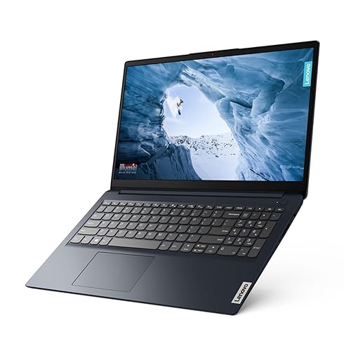Lenovo IdeaPad 1 15.6 FHD Touchscreen (1920 x 108) Laptop, Intel Core i5-1235U, 8 GB RAM, 512 GB SSD, Windows 11 in S Mode, Wi-Fi, Abyss Blue, 82QD00HMUS