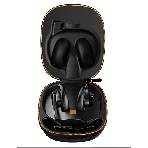 S30 Bluetooth Open-Ear Air-Conduction Headset with Microphone, True Wireless with Charging Case, Black