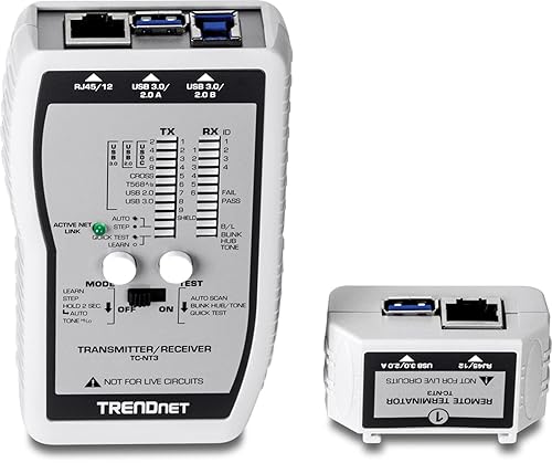 TRENDnet VDV and USB Cable Tester TC-NT3 Cable Tester VDV & USB