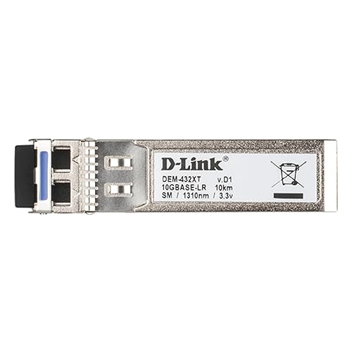 D-Link 10 Gigabit Ethernet Optical Transceiver Single-Mode 10GBASE-LR SFP+ Module (DEM-432XT) Single-Mode Transceiver