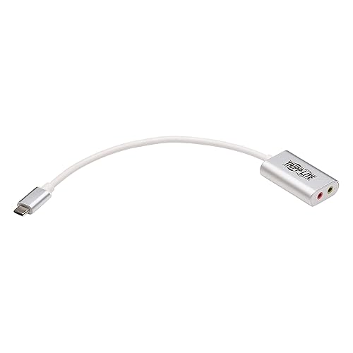 Tripp Lite USB C to 3.5mm Stero Audio Adapter for Microphone Headphones (U437-002)