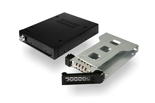 ICY Dock Rugged Full Metal 2.5” SAS/SATA HDD & SSD Mobile Rack for External 3.5 Drive Bay | ToughArmor MB991IK-B Black