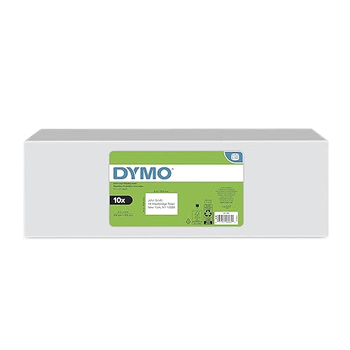 DYMO LW Extra-Large Shipping Labels for LabelWriter Label Printers, White, 4'' x 6'', 10 Rolls of 220 (2011999) 10 Rolls of 220 Label Thermal
