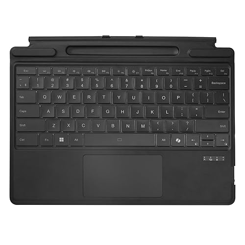 Adesso WKB-7040 Bluetooth Keyboard with Touchpad for Surface Pro X/8/9/10/11 – Ultra-Slim Aluminum Case, Scissor-Switch Keys, Bluetooth 5.1 Wireless, Rechargeable Battery