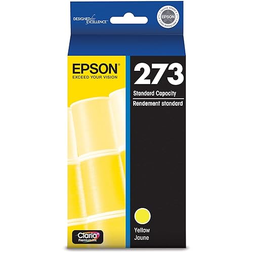 Epson T273420-S T273 Clarian Premium Yellow Ink Cartridge, Standard Capacity
