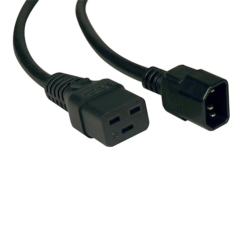 Tripp Lite Heavy-Duty Power Cord, 15A, 14AWG (IEC-320-C19 to IEC-320-C14) 4-ft.(P047-004)