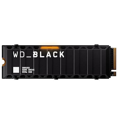 WD_BLACK 4TB SN850X NVMe Internal Gaming Solid State Drive with Heatsink - Works with PlayStation 5, Gen4 PCIe, M.2 2280, Up to 7,300 MB/s - WDS400T2XHE 4TB SSD w/ Heatsink