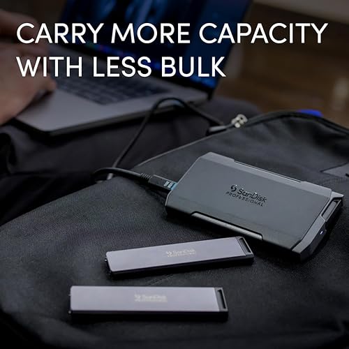 SanDisk Professional 0TB PRO-Blade Transport - Portable and Modular NVMe SSD, Up to 2000MB/s, USB-C, USB 3.2 gen 2x2, Solid State Drive - SDPM2NB-0000-GBAND