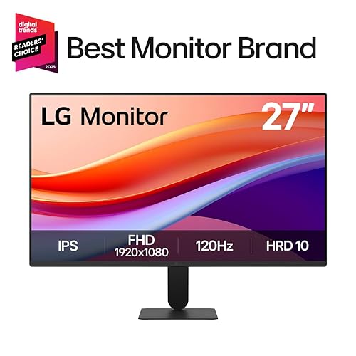 LG 27U411A-B 27-inch Full HD (1920 x 1080) IPS Computer Monitor, 120Hz, HDR10, Reader Mode, Flicker Safe, 4-Side Borderless Design, HDMI, Slim Stand Base, Black