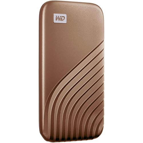 Western Digital 2TB My Passport SSD Portable External Solid State Drive, Gold, Sturdy and Blazing Fast, Password Protection with Hardware Encryption - WDBAGF0020BGD-WESN 2TB Gold