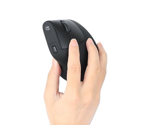 MANHATTAN Ergonomic Vertical Wireless Mouse USB-A Black