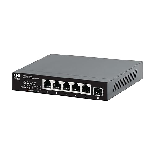 Tripp Lite 2.5 Gbps 5-Port Desktop Unmanaged Gigabit Ethernet Network Switch with PoE+, 70W, Metal Enclosure, Plug-and-Play, TAA Compliant, Wall Mount Option, Status LEDs, 3-Year Warranty (NG5POE-M2) 2.5 Gbps / PoE+ 5-Ports