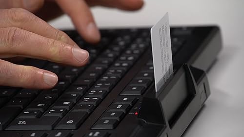 CHERRY Secure Board 1.0 - USB Keyboard – Smart Card Reader - Wired - GS Approval - QWERTY Security Keyboard – Black