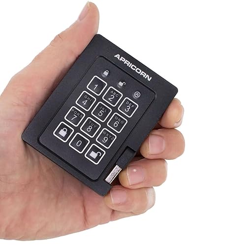 Apricorn 4TB Aegis Padlock SSD 256-Bit, FIPS 140-2 Level 2 Validated Ruggedized USB 3.0 Encrypted External Portable Drive (ASSD-3PL256-4TBF)