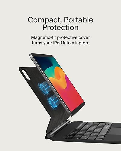 Belkin Pro Keyboard Case w/Magnetic Stand, Backlit Bluetooth Keyboard, Multi-Gesture Controls, Magnetic Apple Pencil Storage Compatibility, & Multimedia Keys for iPad Pro 11 (M4) - Black