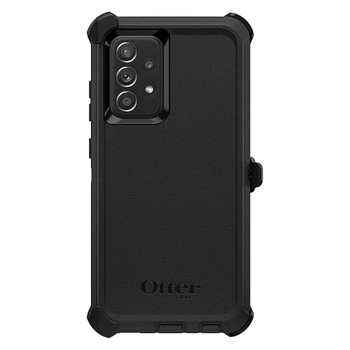 OtterBox Galaxy A52/Galaxy A52 5G Defender Series Case - Black, Rugged & Durable, with Port Protection, Includes Holster Clip Kickstand