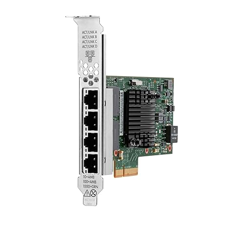 HPE Ethernet 1Gb 4-Port Base-T I350-T4 Adapter - PCI Express 2.0 x4-4 Port(s) - 4 - Twisted Pair - 1000Base-T - Plug-in Card