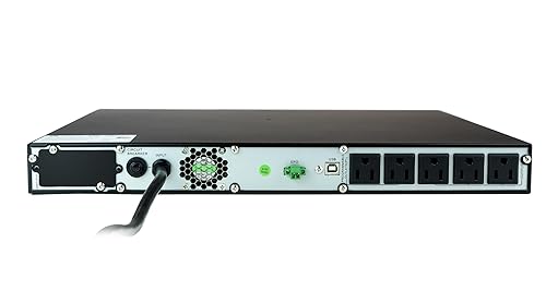 Vertiv Liebert PSI5 UPS - 1000VA 900W 120V 1U Line Interactive AVR, Rack, Lead Acid, 0.9 Power Factor, Pure Sine Wave, 2 Programmable Outlets, Power Backup with Surge Protection (PSI5-1000RM1201U)