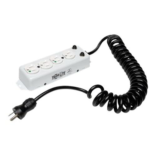 Tripp Lite PS-410-HGOEMCC Power Strip Medical 4 Outlet UL1363A 3-Feet-10-Feet Coiled Cord
