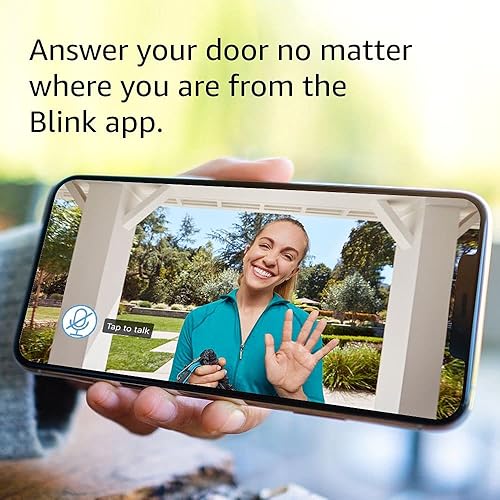 Blink Video Doorbell + Sync Module 2 — Two-way audio, HD video, two-year battery life, motion detection, chime app alerts, Works with Alexa (Black)