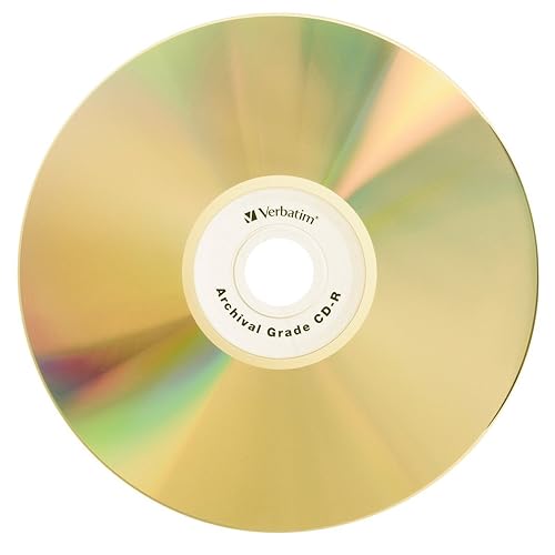 Verbatim CD-R Archival Grade Disc, 700MB, 52x, Spindle, Gold
