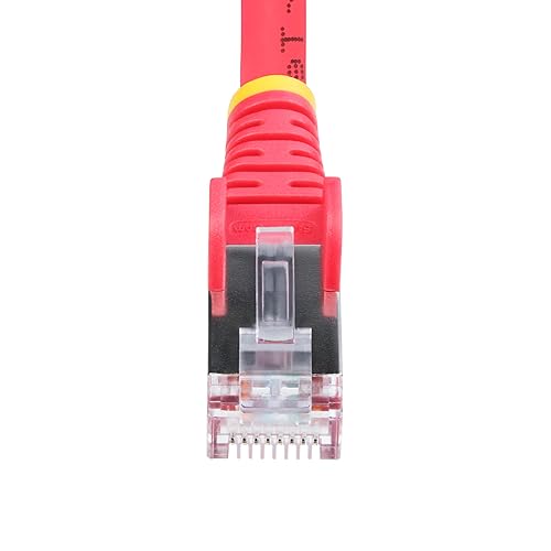StarTech.com 50ft Red CAT6a Ethernet Cable, Snagless RJ45, 10GbE, 100W PoE++, S/FTP, 500MHz, 27AWG Pure Bare Copper, LSZH Red 50 ft.