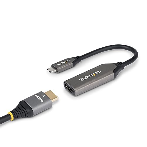 StarTech.com USB-C to HDMI Adapter, 8K 60Hz / 4K 120Hz, Thunderbolt / USB4 Compatible, USB C to HDMI 2.1 Converter