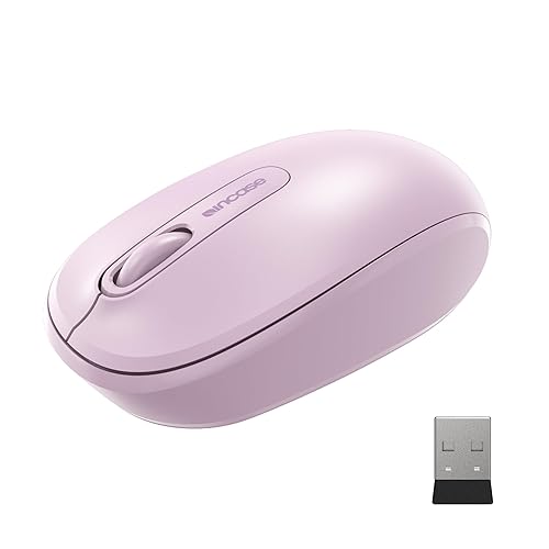 Incase Wireless Mobile Mouse 1850 – Designed by Microsoft – Compact, Comfortable, Right/Left Hand Use, 6-Month Battery Life, Nano Transceiver, Works with Mac/Windows 8/10/11 (Light Orchid)