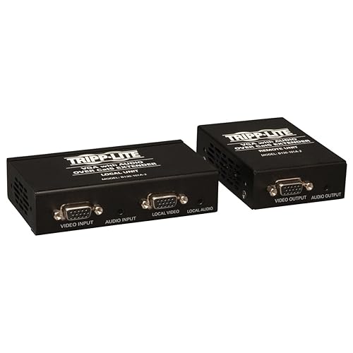 Vga with Audio Over Cat5 / Cat6 Extender, Transmitter and Receiver with Edid Cop