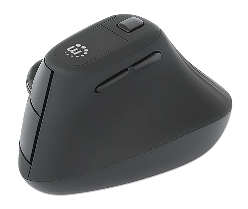 MANHATTAN Ergonomic Vertical Wireless Mouse USB-A Black