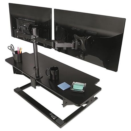 3M Dual Monitor Mount, Adjustable Monitor Arm, for Monitors Up to 27 and 20lbs, Clamp or Grommet Mounting Dual Monitor Adjustable