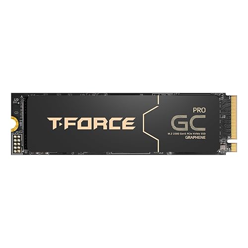 TEAMGROUP T-Force GC PRO 2TB Graphene Heatsink DRAM SLC Cache 3D TLC NAND NVMe InnoGrit PCIe Gen5x4 M.2 2280 Gaming Internal SSD Read/Write 12500/11000 MB/s TM8FFL002T0C129 2TB GC PRO