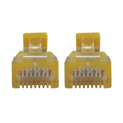 Tripp Lite Cat6a 10G Ethernet Cable, Snagless Molded Slim UTP Network Patch Cable (RJ45 M/M), Yellow, 1 Foot / 0.3 Meters, Manufacturer's Warranty (N261-S01-YW)