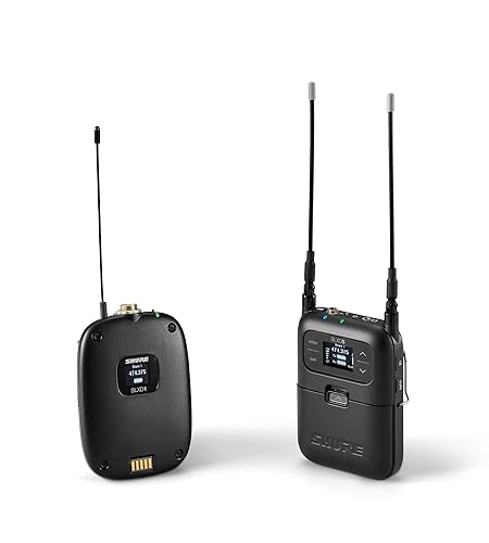 Shure SLXD15 Portable Digital Wireless Bodypack System with SLXD1 Bodypack Transmitter and SLXD5 Single-Channel Portable Receiver - Microphone/Instrument Cable Sold Separately | G58 Band (SLXD15-G58) G58 Band (470-514 MHz)