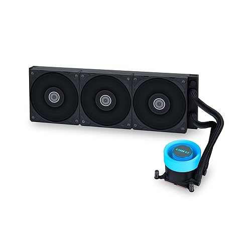 Lian Li Galahad II Lite 360mm PBT Fans – FDB Bearing Design, Customizable Pump ARGB Blockhead & Switchable Lid – 28mm PBT Fan, Support ARGB Side Light Strips for LGA 1700/AM5/AM4 (GA2L36PB)