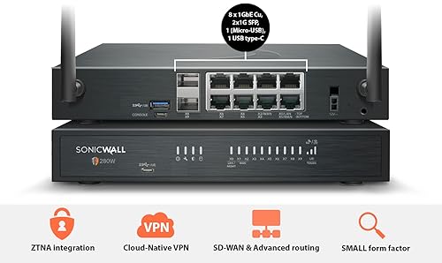 SonicWall TZ280P - Secure Upgrade - 3-Year Advanced Edition with 1 Year CSE (03-SSC-8018) - Next Generation PoE Firewall – 2.5 Gbps Throughput, 1 Gbps Threat Prevention, Secure SD WAN Advanced Edition 3 Year