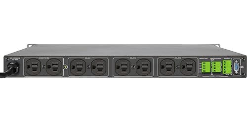 Furman CN1800S 15A Smart Sequencing Power Conditioner - Advanced AC Protection and Noise Filtration - Extreme Voltage Shutdown - 9 Total Outlets - Black