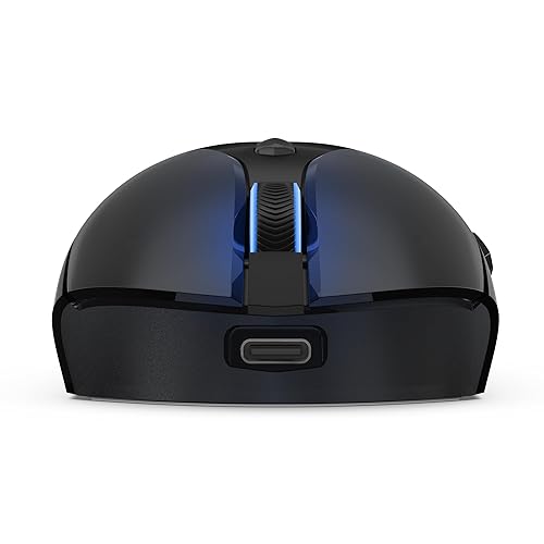 Lenovo Legion M410 Wireless RGB Gaming Mouse – 6 Button Palm Grip Mouse with 16,000 DPI, 53 Hour Rechargeable Battery, 2-Zone RGB Lighting, NVIDIA Reflex Compatible Medium | Right Handed M410 Translucent