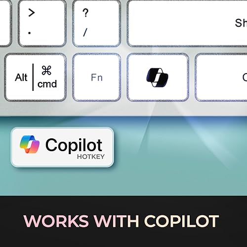 Adesso EasyTouch 730 - USB C Multi-OS Scissor Switch Keyboard with Copilot AI Hotkey, Type C Keyboard with Hub, Built-in USB-A/C Ports and 3.5mm Aux - Quiet, Slim Design AKB-730UW