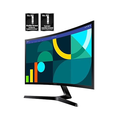 SAMSUNG 24 Essential S3 (S36GD) Series FHD 1800R Curved Computer Monitor, 100Hz, Game Mode, Advanced Eye Comfort, HDMI and D-sub Ports, LS24D366GANXZA 24-Inch