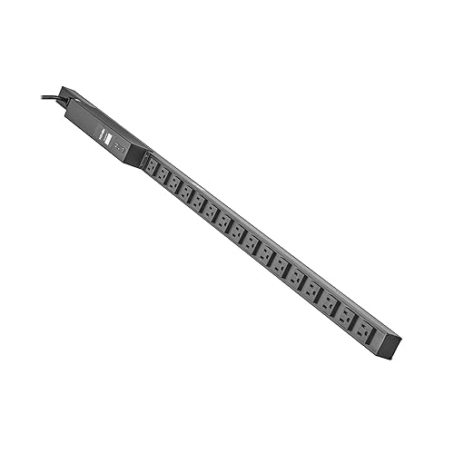 Tripp Lite 1.44kW Metered PDU 15A with Isobar Surge Protection, 3840 Joules, 120V, 16 Outlets Standard NEMA 5-15R, 15 ft. Power Cord (L5-30P), 0U Vertical Rackmount, 2-Year Warranty (PDUMV15-ISO) 15 Amps